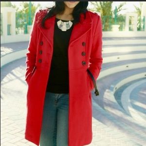 Zara Wool Red double breasted coat